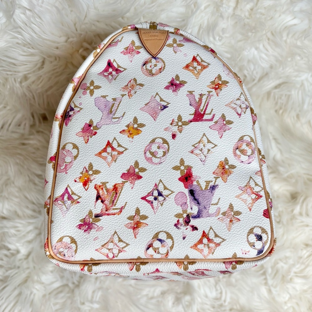 β¨π¦ Louis Vuitton π¦β¨ Speedy 35 Richard Prince Aquarelle Watercolor - Picture 7 of 16